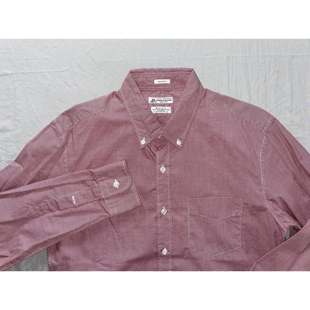 J Crew Thompson Shirtings Slim Fit Long Sleeve Button Front Sport Shirt. Men's M